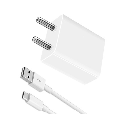 Fast Charging Mobile Charger | Type C Android Charger with 1 Meter USB Type C Charging Data Cable (2.4 Amp, White)