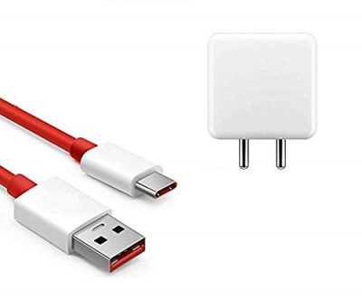 SHOPKART Presents 5 V 4.0 Amp Power Charger Adapter with Type-C USB Rapid Fast Charging Cable Compatible for OnePlus 6T/6/5T/5/3T/3 (Red&White)
