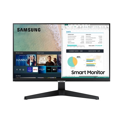 Samsung 24 inch Smart Monitor with Netflix, YouTube, Prime Video and Apple TV Streaming (LS24AM506NWXXL, Black)